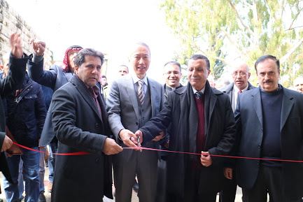 حفل افتتاح مشروع الانتهاء من أعمال تشطيب مبنى جديد في مدرسة عابود المختلطة ممول من حكومة اليابان